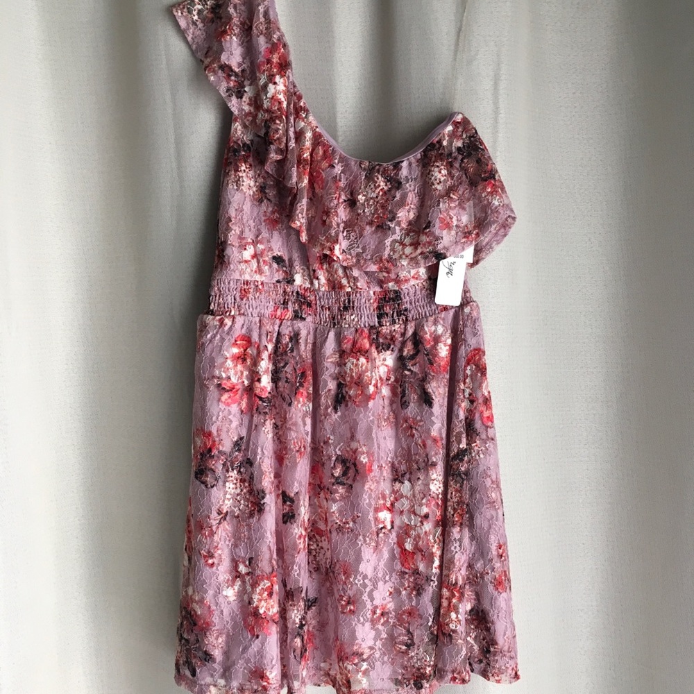 Love Reign One Shoulder Floral Lace Dress - Picture 2 of 8